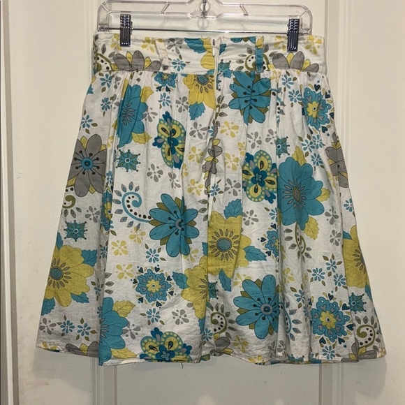 dELiA*s Blue and Yellow Floral A-Line Skirt vintage Y2K - Picture 3 of 3